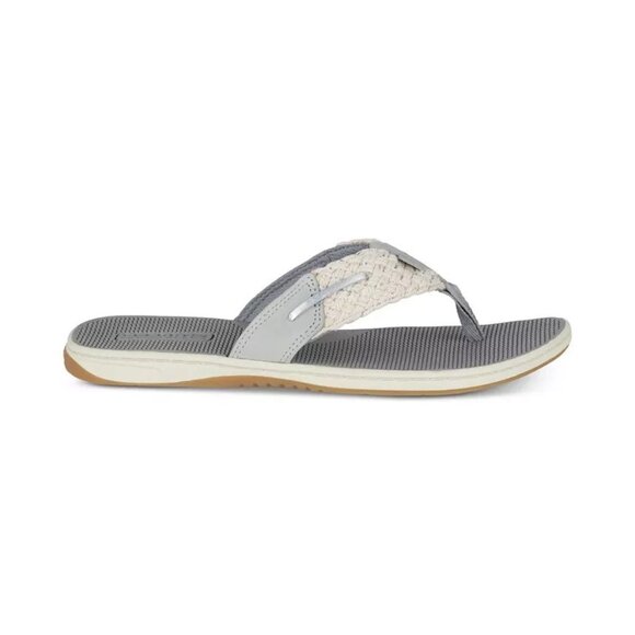 Sperry Parrotfish Flip Flop Sandal Gray Silver 8 New $50 - Picture 3 of 5